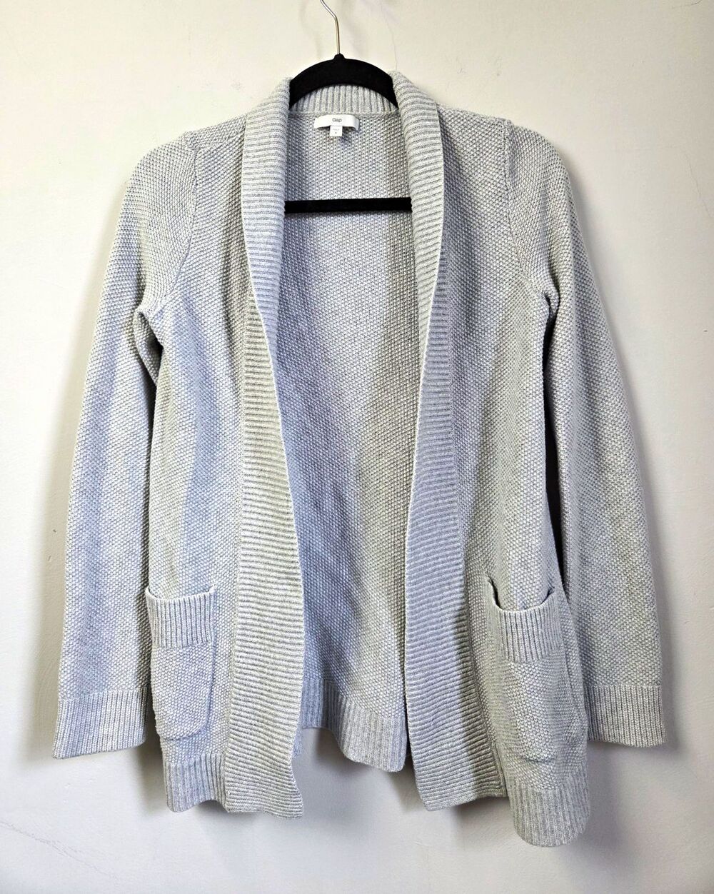 Gap Gray Knit Open Front Cardigan Sweater Size S